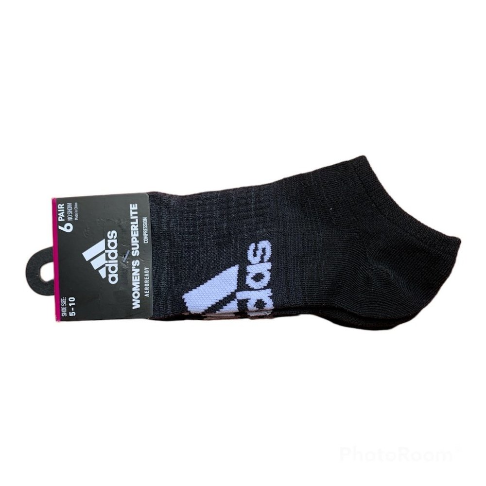 Adidas Women's Superlite Aeroready Compression // 6 Pair No Show